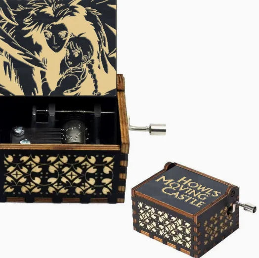 Wooden Hand-Cranked Music Box | Howl's Moving Castle | 10 MOQ | Custom
