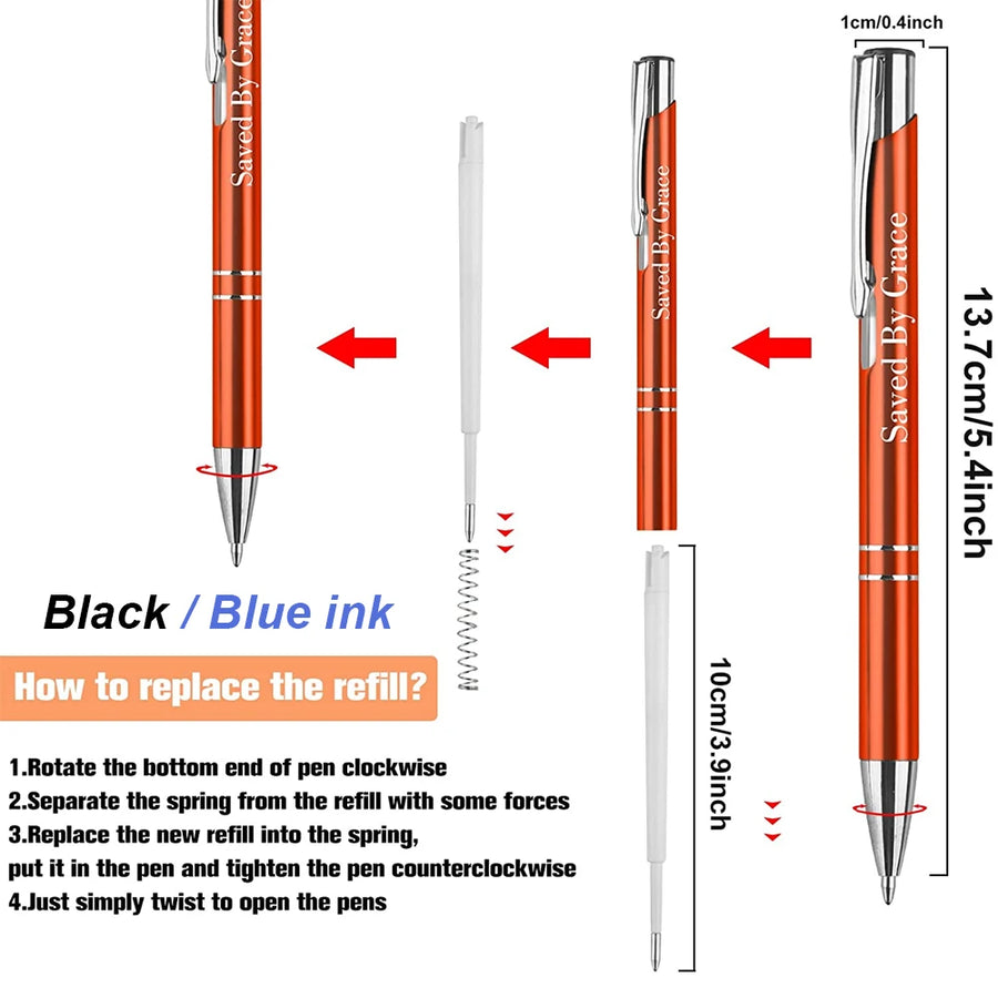 Metal Ballpoint Pens with Laser Engraved Logo for Office, Events and Corporate Gifts
