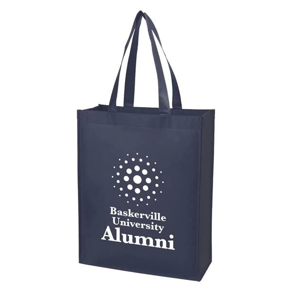 Custom Non-Woven Tote Bags with Handles – Heavy Duty Eco-Friendly Shopping Bags for Trade Shows & Promotional Events