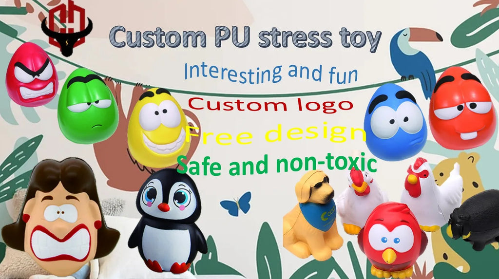 Custom PU Foam Stress Toys | Soft Squeezable Promotional Gifts | Bulk Order