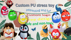 Custom PU Foam Stress Toys | Soft Squeezable Promotional Gifts | Bulk Order