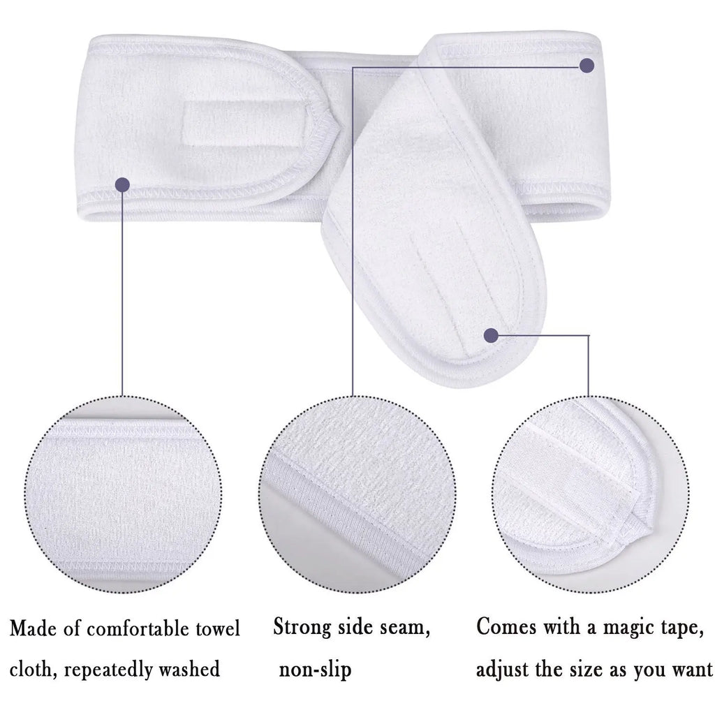 Custom Microfiber Headband with Logo | Soft Skincare Hair Wrap for Spa & Makeup