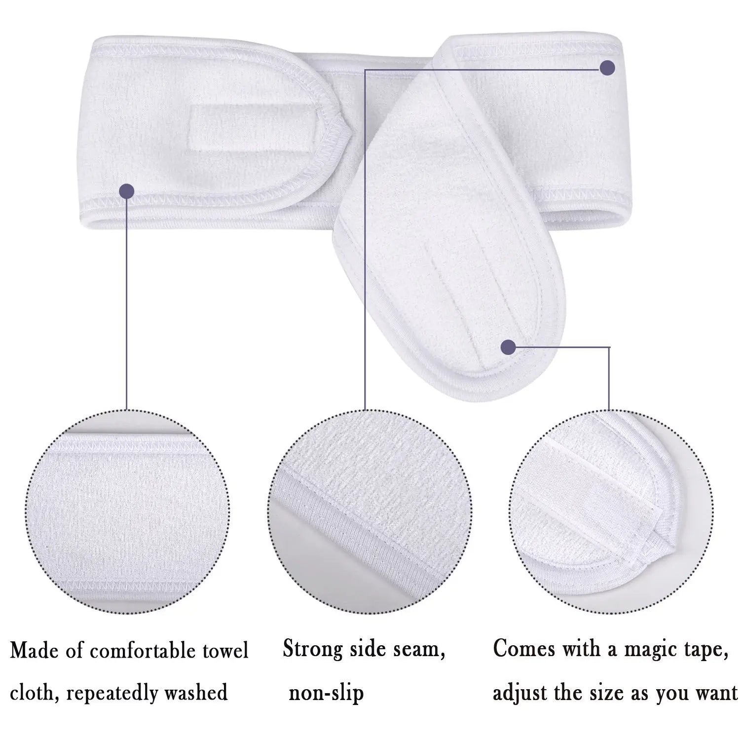 Custom Microfiber Headband with Logo | Soft Skincare Hair Wrap for Spa & Makeup