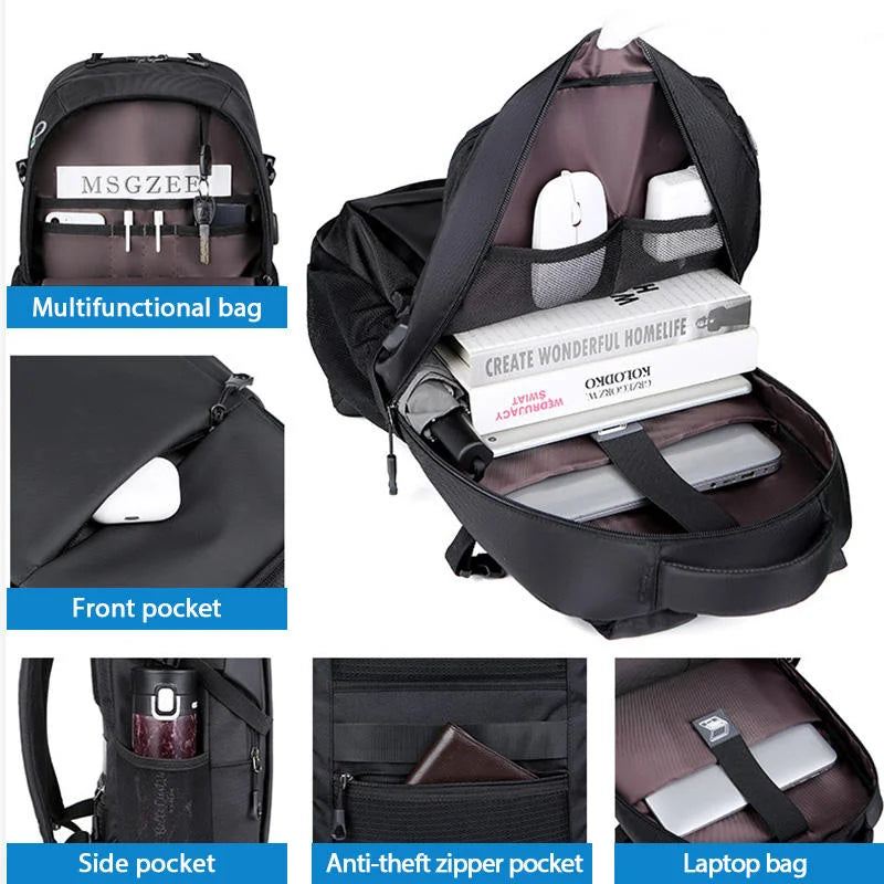 Slim 15.6 Inch Laptop Backpack with USB Port | Waterproof Office, School & Travel Carry Bag