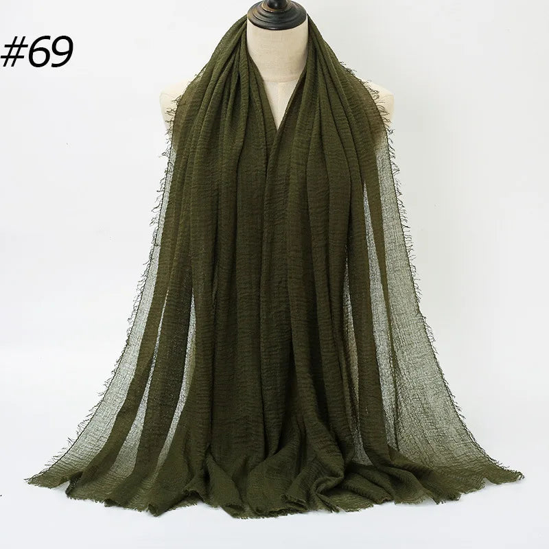 Wholesale Polyester Scarves: 105 Colors, 10-Day Lead, 90x180cm | Spring/Summer Women's Fashion