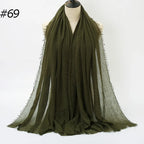 Wholesale Polyester Scarves: 105 Colors, 10-Day Lead, 90x180cm | Spring/Summer Women's Fashion