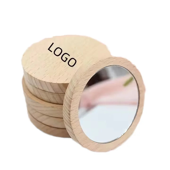 Bamboo Pocket Mirrors with Custom Logo | Eco-Friendly | Wholesale