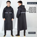 Custom Reflective Motorcycle Raincoat | 500 Pcs MOQ Heavy-Duty Oxford Cloth