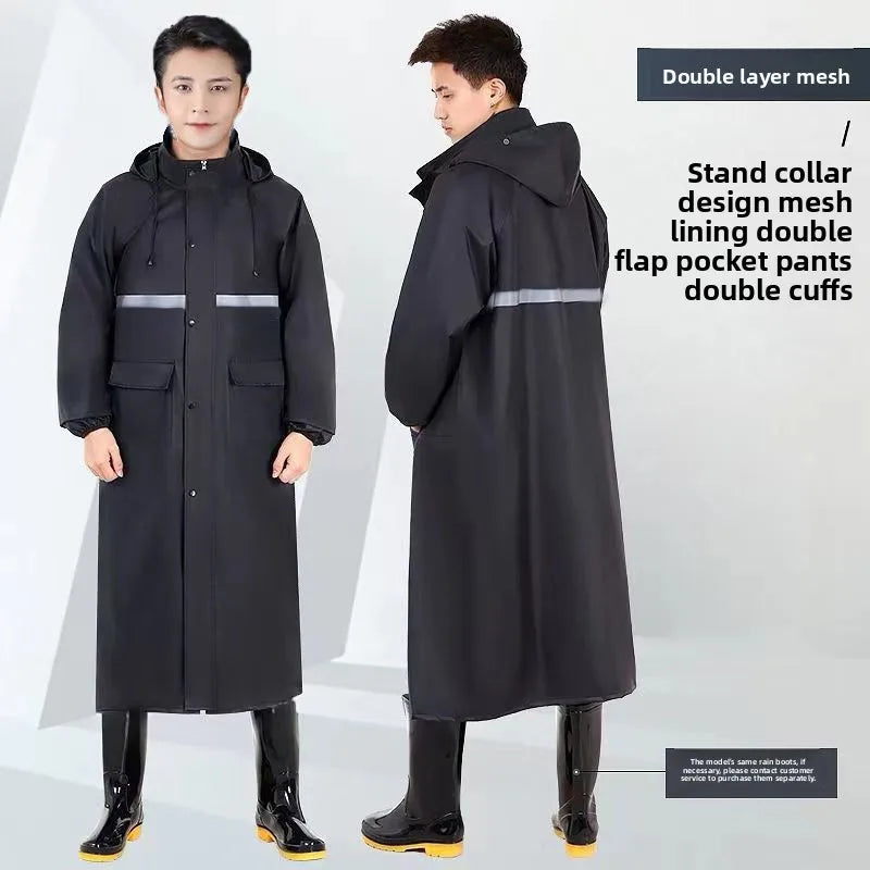 Custom Reflective Motorcycle Raincoat | 500 Pcs MOQ Heavy-Duty Oxford Cloth