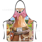 Waterproof Polyester Apron | 3D Printed Cartoon Barbecue Apron