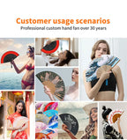 Custom Bamboo Hand Fans with Logo – 100 MOQ, 7-Day Lead