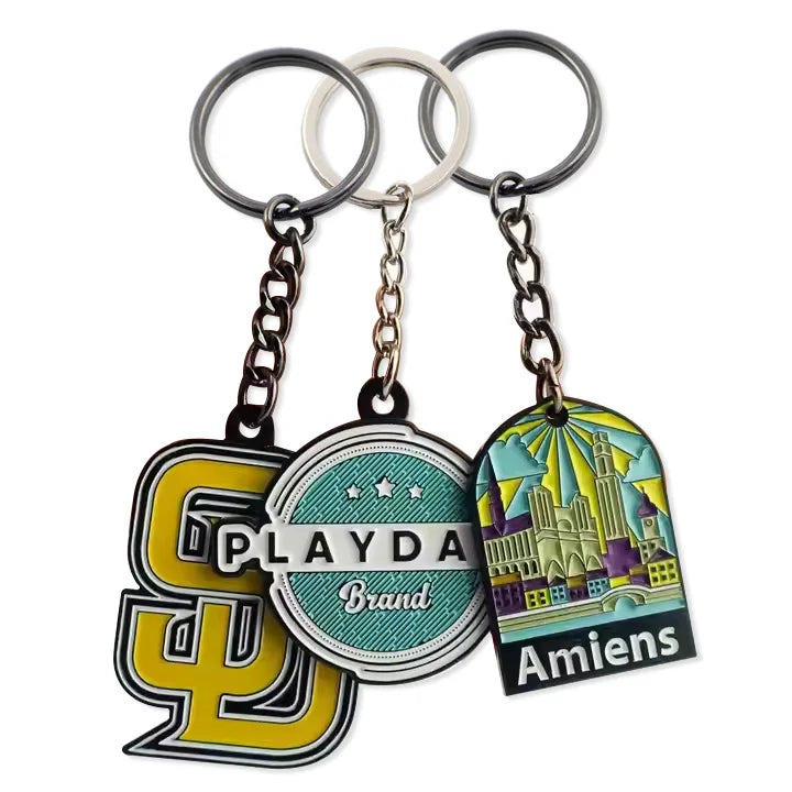 Custom Metal Keychains | Zinc Alloy | 50 MOQ | Enamel & Plating Options