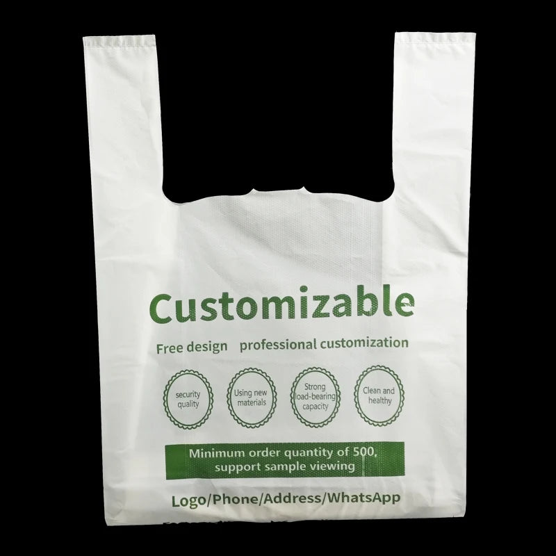 Custom Logo HDPE Shopping Bags | Reusable Supermarket Bags