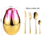 Luxury 24-Piece Cutlery Set with Logo | 10 MOQ