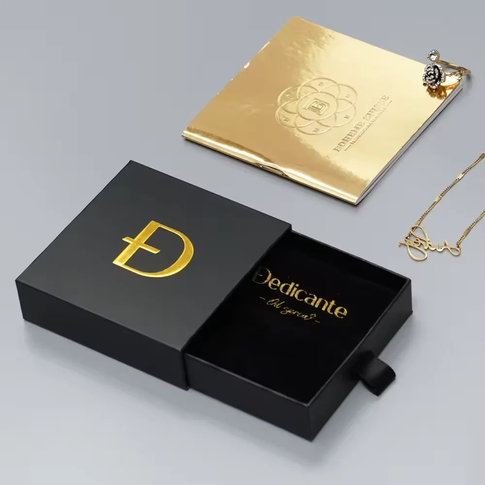 Custom Jewelry Packaging Boxes with Logo — Eco-Friendly Drawer & Magnetic Closure