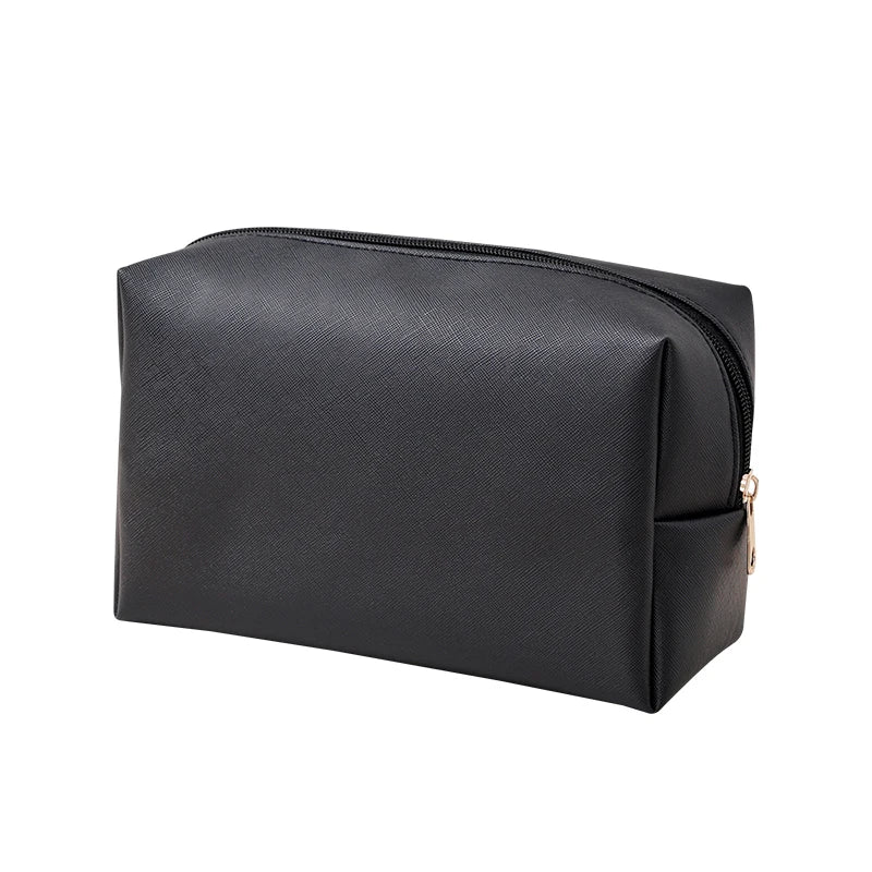 Custom logo Minimalist PU Makeup Pouch for Travel and Daily Toiletry Storage