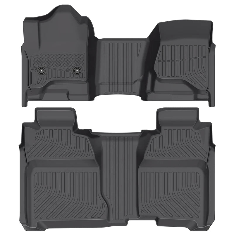 Custom Fit TPE Floor Mats for Chevrolet Silverado 1500 2500HD 3500HD Crew Cab 2019-2025