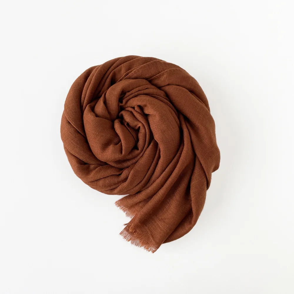 Custom Bamboo Knot Cotton Scarves 180x80cm | 18 Colors | Bulk Boutique Scarves