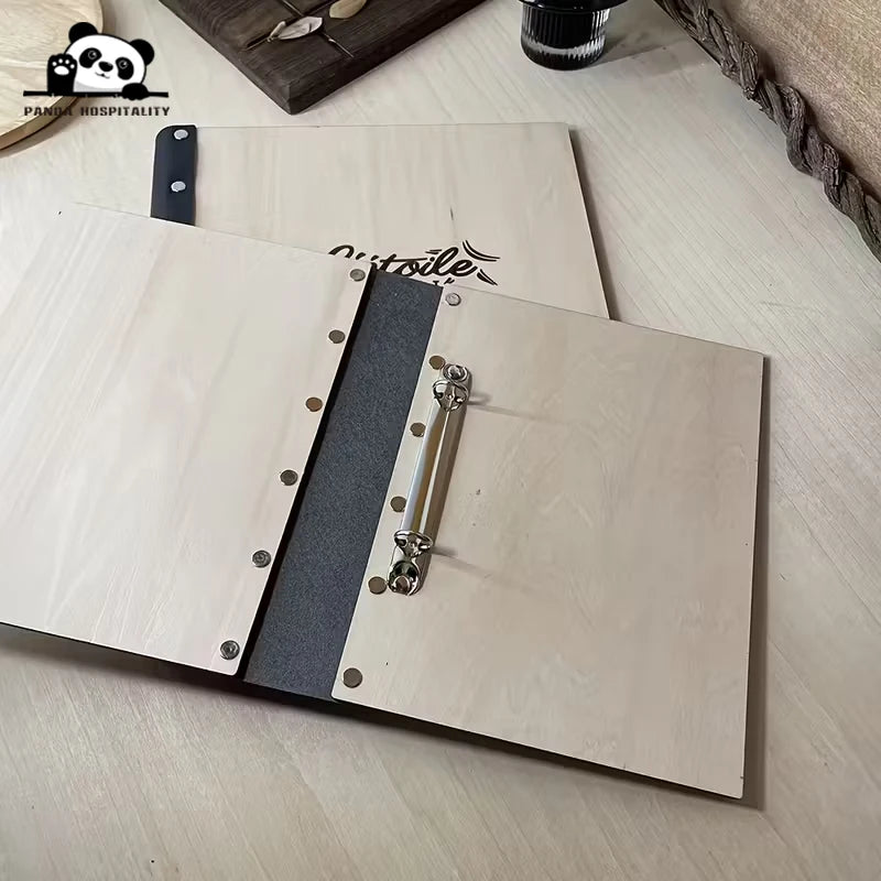 Custom Engraved Wooden Menu Holder | Restaurant Menu Folder | Premium Hospitality