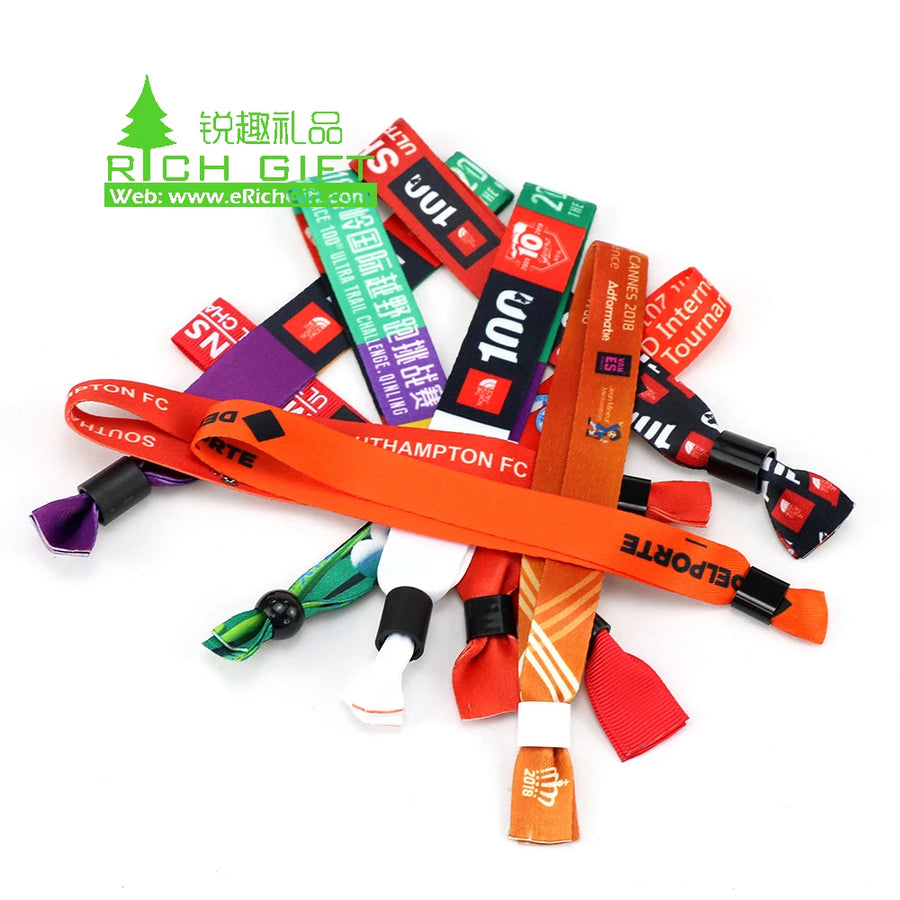 Custom Sublimation Fabric Wristbands 50 MOQ | BSCI CE Certified Festival