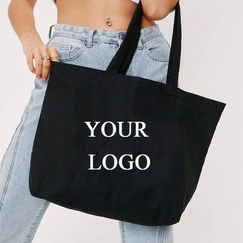 Private Label Canvas Tote Bag with Custom Logo – Large Capacity Everyday Shoulder Bag for Boutiques, Promotions & Eco Merch