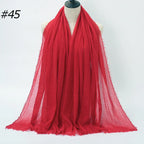 Wholesale Polyester Scarves: 105 Colors, 10-Day Lead, 90x180cm | Spring/Summer Women's Fashion