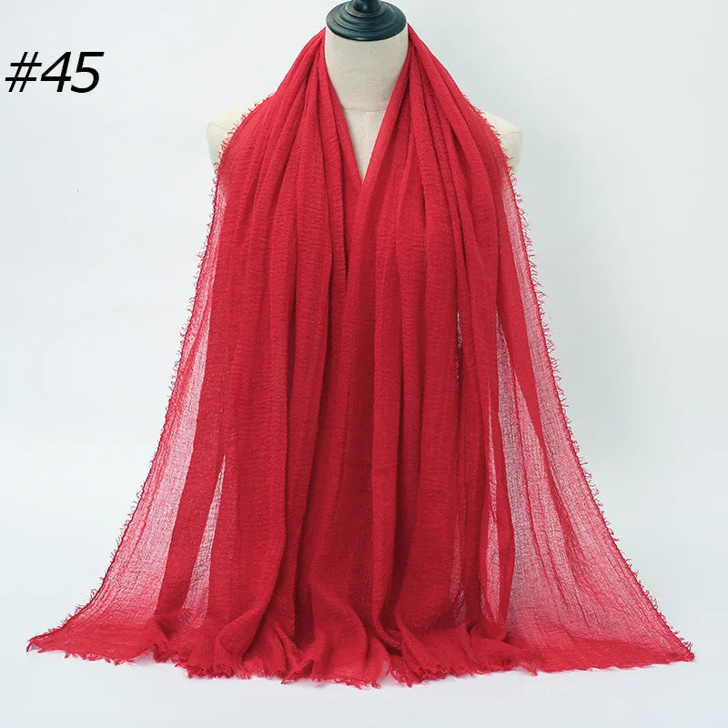 Wholesale Polyester Scarves: 105 Colors, 10-Day Lead, 90x180cm | Spring/Summer Women's Fashion