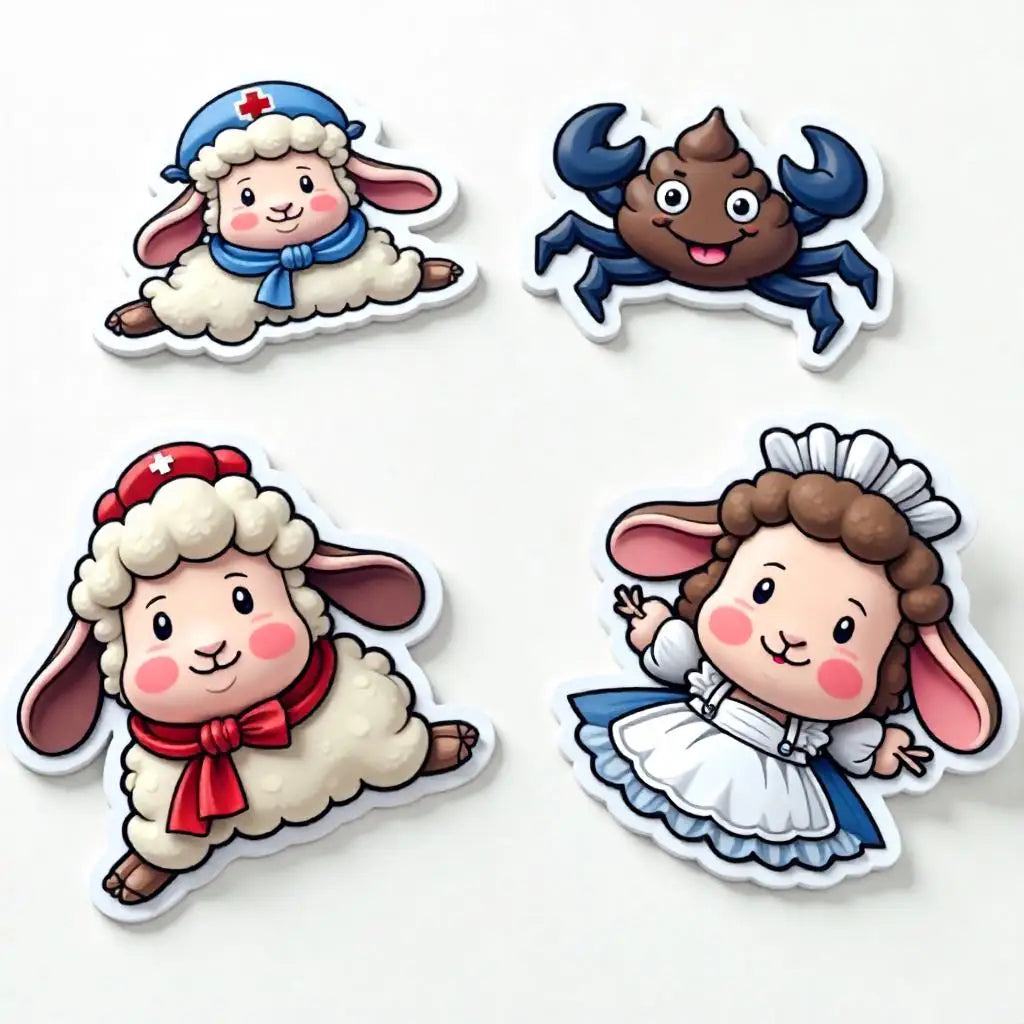 Custom White Vinyl Stickers – Waterproof & UV-Resistant Die-Cut Labels for Branding & Packaging