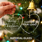 Custom Engraved Glass Ornaments 78mm | MOQ 100