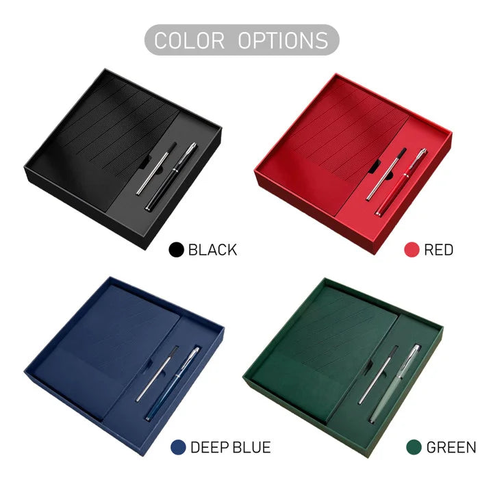 Custom Leather Notebook Set with Logo | 50-Set MOQ | $0.30/Logo