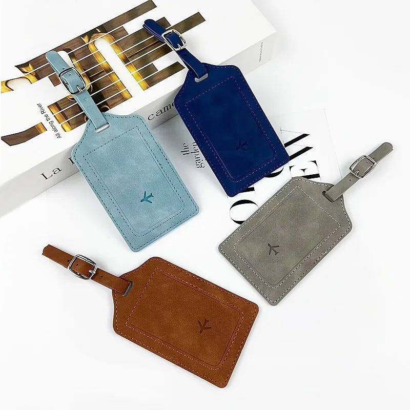 Custom PU Leather Luggage Tags with Logo – 100 MOQ, $35 Mold