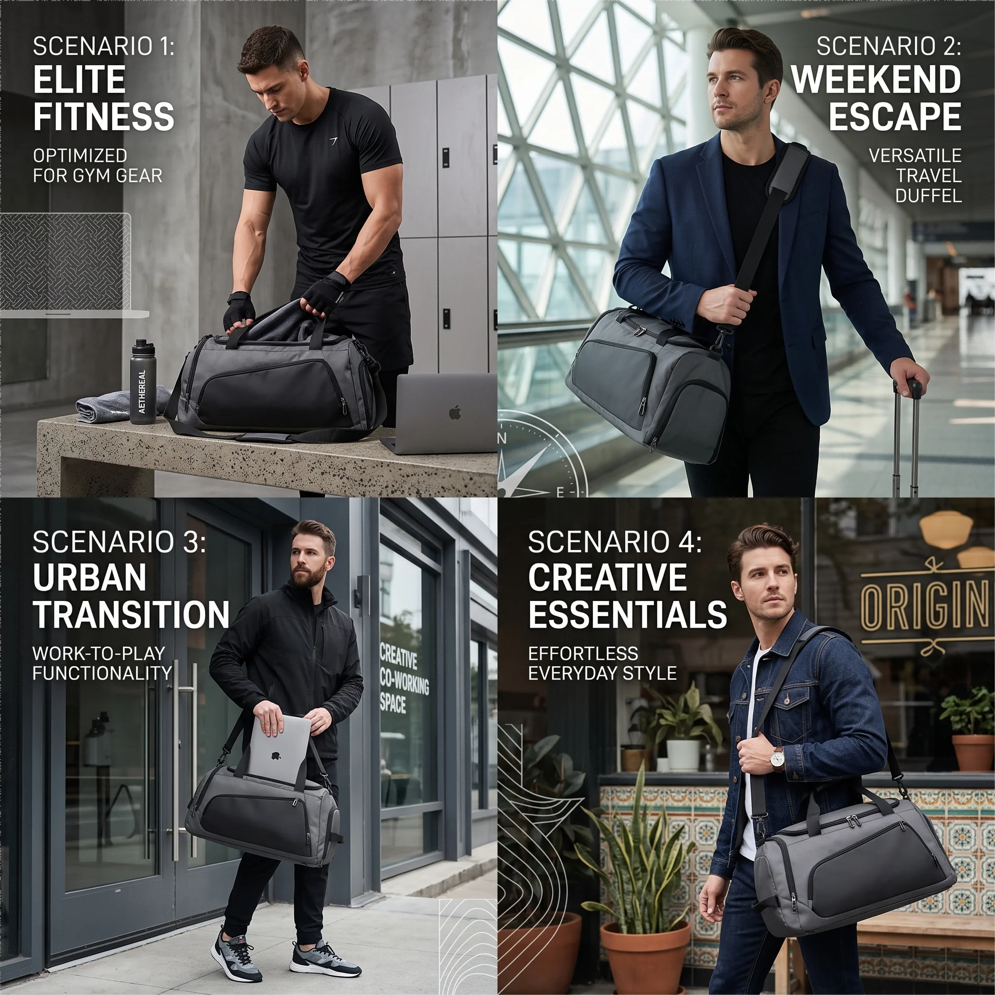 Waterproof Sports Bag | Separate Shoe Compartment | 1 MOQ | Custom Logo
