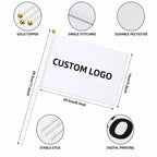 Custom Tour Guide Flags with Logo – 100 MOQ, 5-Day Lead