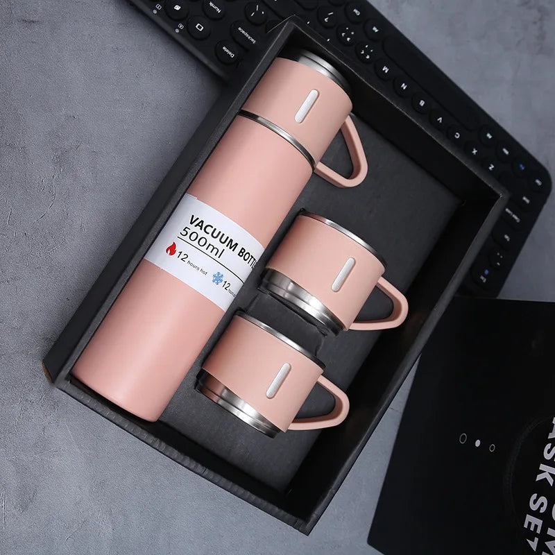 Stainless Steel Thermal Mug Set | 500ml | 7-Day Lead Time | 100 MOQ