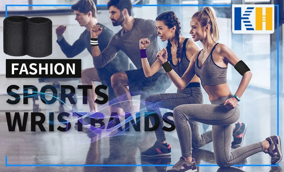 Custom Elastic Sports Wristband | Sweat-Absorbent | Breathable | 1 MOQ | Full Customization