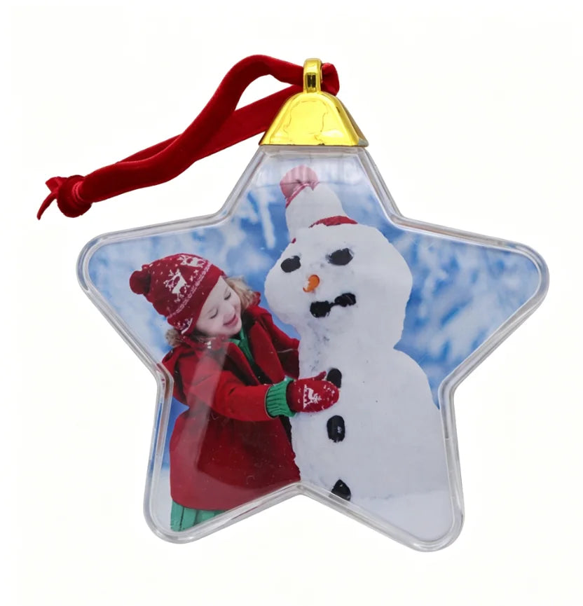 Custom Christmas Photo Baubles with Logo Wholesale | MOQ 50