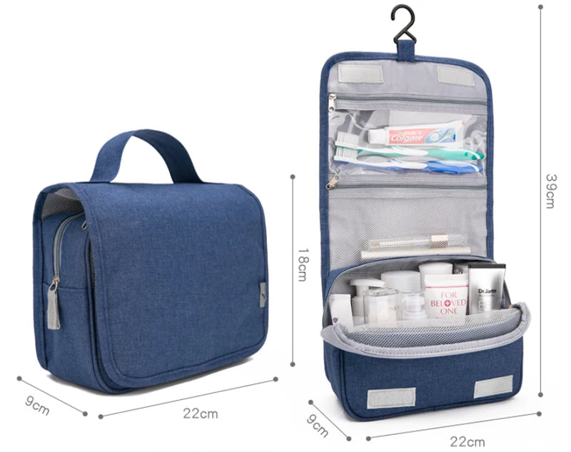 Custom Hanging Toiletry Bag — 500 MOQ, 35-Day Lead Time