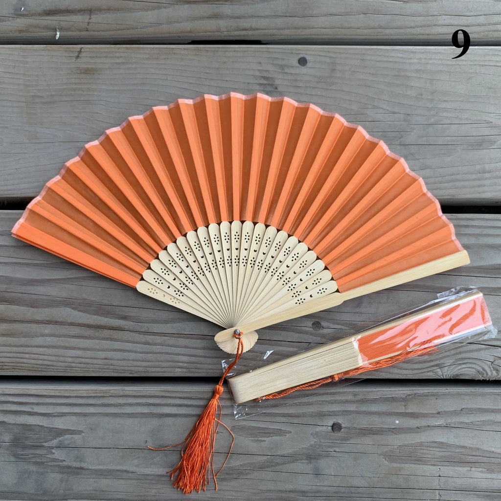 Custom Bamboo Hand Fans with Logo – 100 MOQ, 7-Day Lead