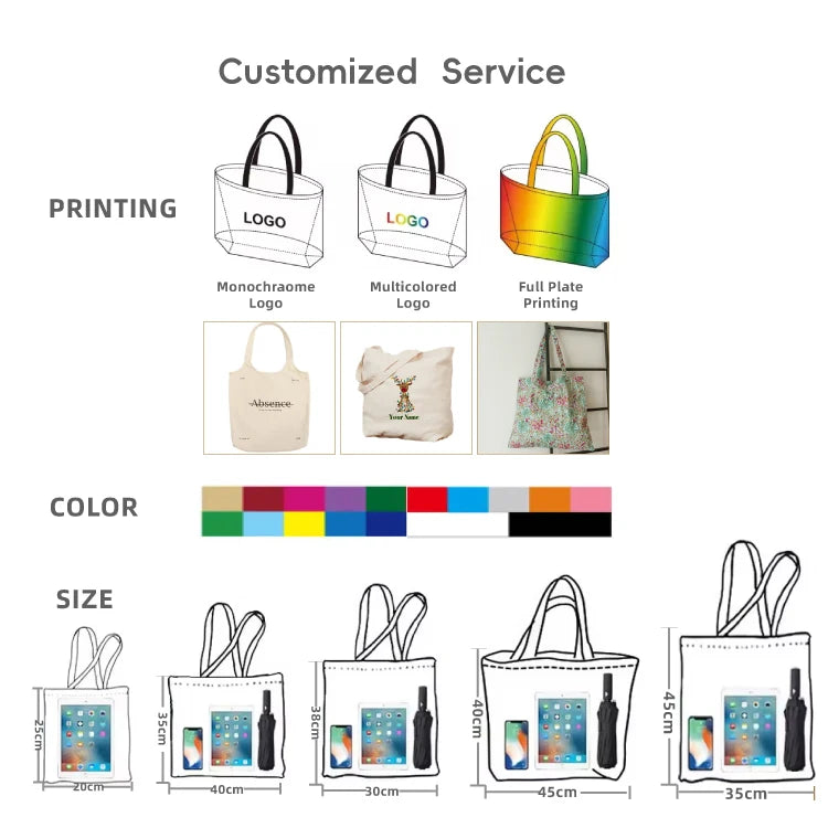 Custom Canvas Tote Bags with Logo – 100 MOQ, $1/Logo, 21-Day Lead