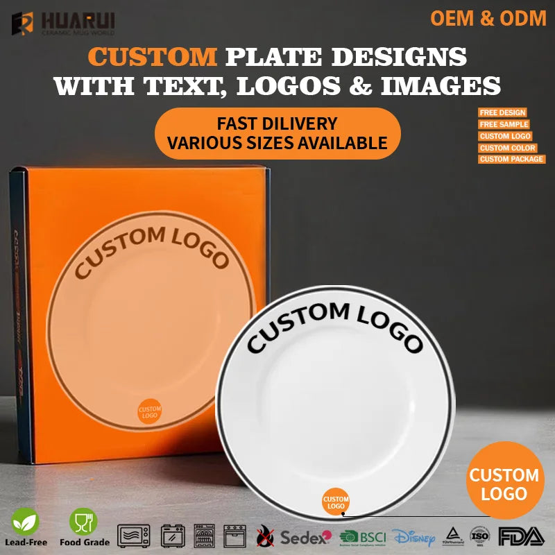 Custom Ceramic Plate — 1,000 MOQ, Food Grade, 31-Day Lead