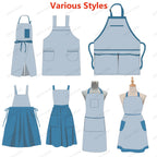 Custom Cotton Canvas Cross Back Chef Aprons | 200 MOQ Heat Resistant Kitchen Uniforms