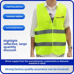 All-Season Breathable Reflective Safety Vest for Construction & Outdoor Work