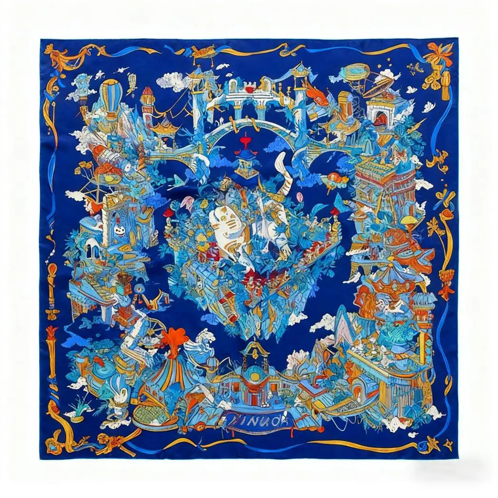Custom 100% Real Silk Scarves | Digital Printing | 50 Pcs MOQ | Luxury Corporate Gifts