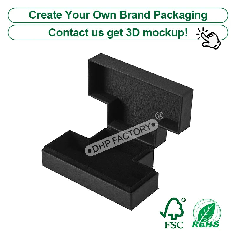 Custom Rigid Magnetic Box with Matte Black Finish | Luxury Packaging OEM Wholesale