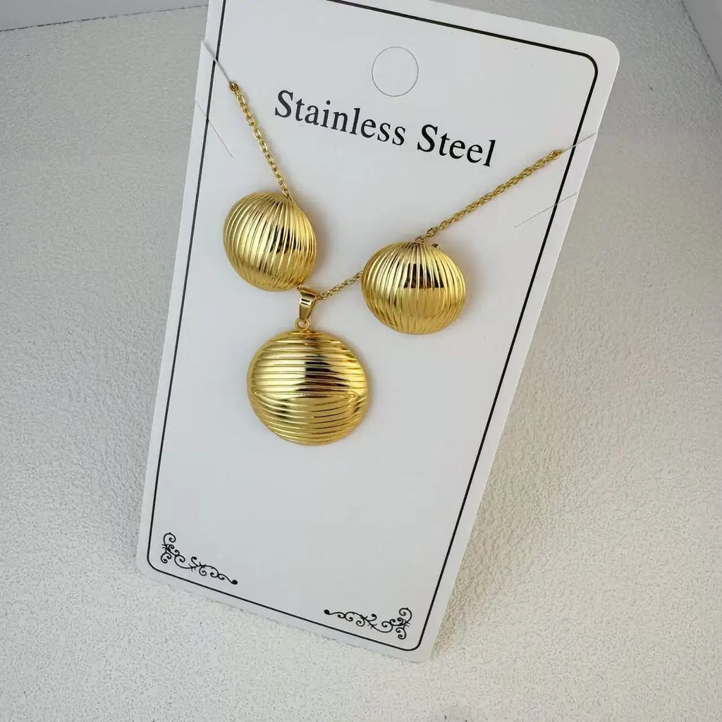 Custom 18K Gold Plated Stainless Steel Jewelry Set | MOQ 2