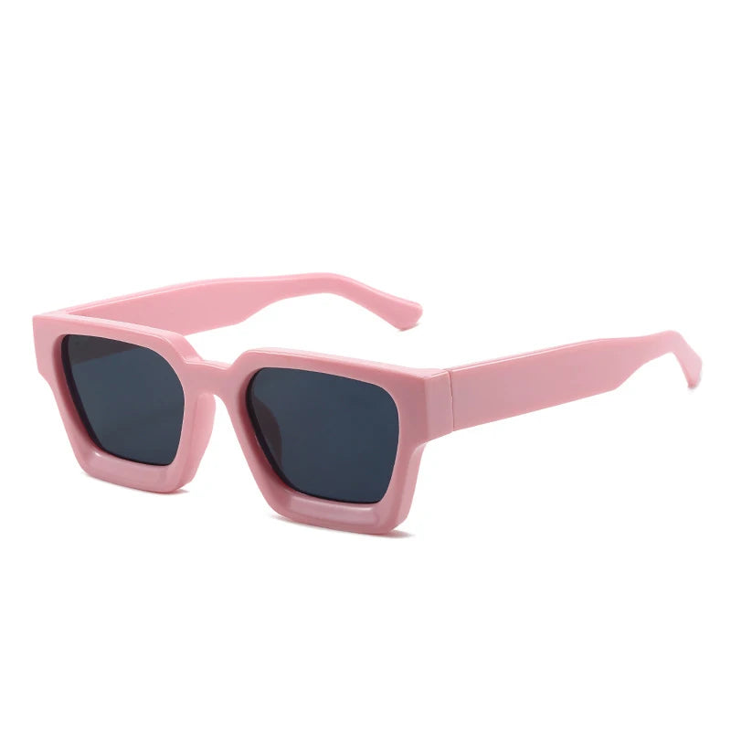 Custom Logo UV400 Rectangle Sunglasses | PC Frame 100 MOQ Private Label