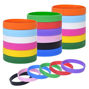 Custom Silicone Wristbands 100 MOQ | Debossed Embossed Logo Promotional