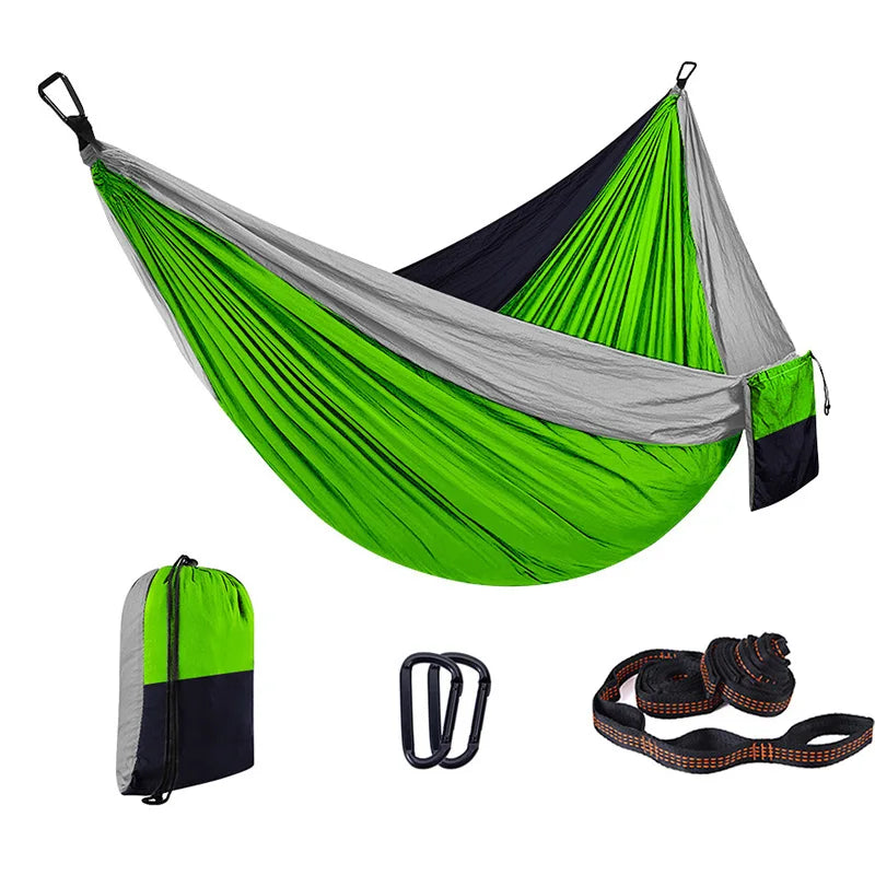 Custom 210T Parachute Nylon Hammock with Logo | 200kg Capacity, 1 MOQ, Camping