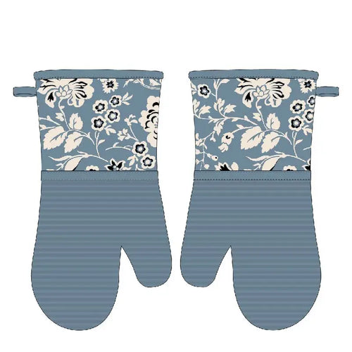Printed Oven Mitts | Cotton Silicone Heat Resistant Gloves