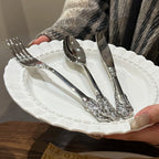 304 Stainless Flatware Sets | Carved European Design